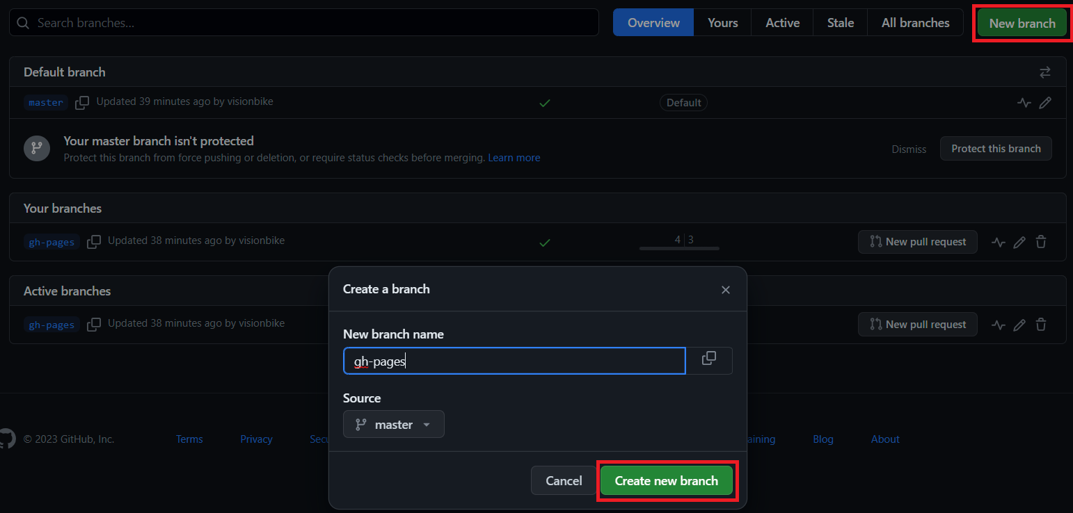Create gh-pages