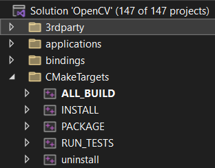 OpenCV build