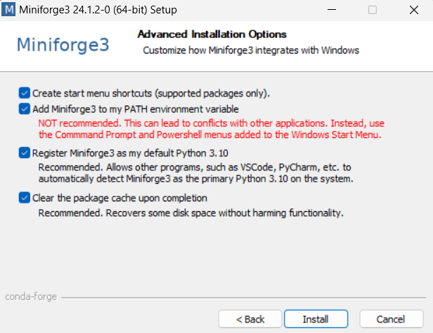 Miniforge Installation