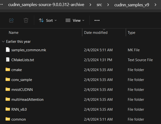 NVIDIA cuDNN Samples