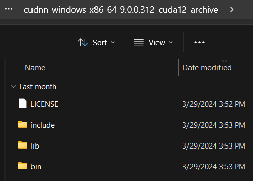 NVIDIA cuDNN Unzip